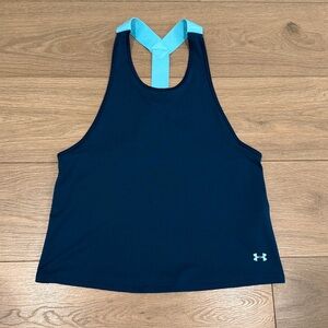 UNDER ARMOUR Teal‎ Blue Swing Tank Active Workout Gym Loose Fit Top Size XS